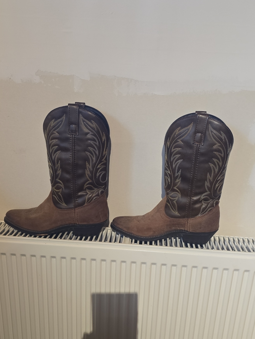 Laredo Brown Two-Tone Women's Western Heeled Boots
